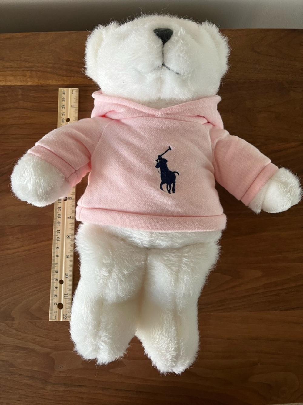 Ralph Lauren Romance Bear Pink Hoodie Polo Logo Plush RARE Gift Collectible - Picture 6 of 6